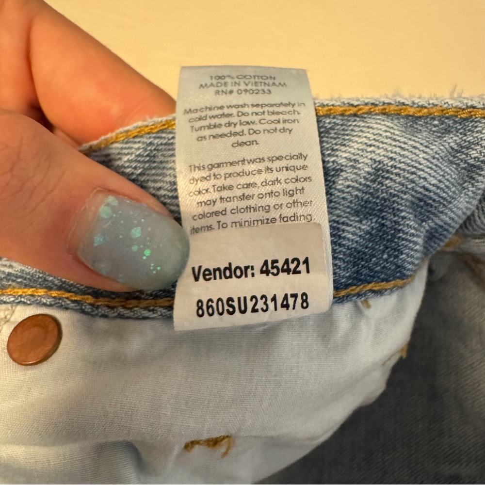 PacSun High Rise Ripped Blue Jeans - Picture 8 of 9